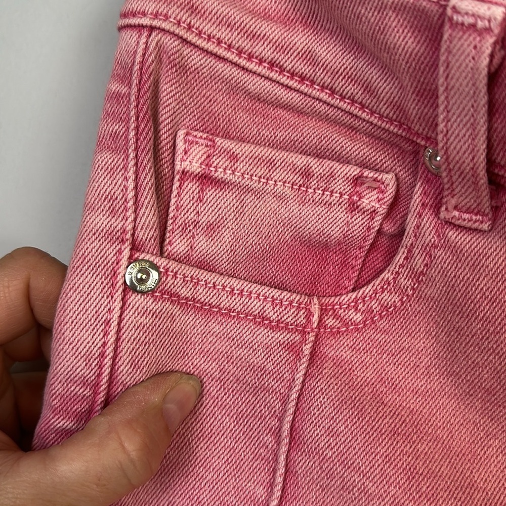 REVICE High Rise Pink Jean Short Frayed Hem Size 28 Cotton Stretch Star Back USA - Picture 10 of 16